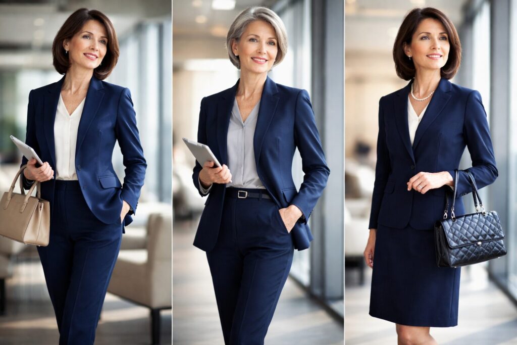 ビジネスで映える紺スーツ