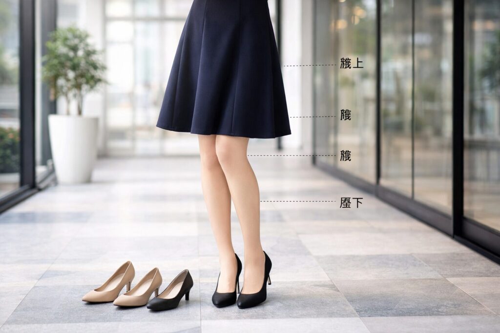フレアスカートの丈の目安