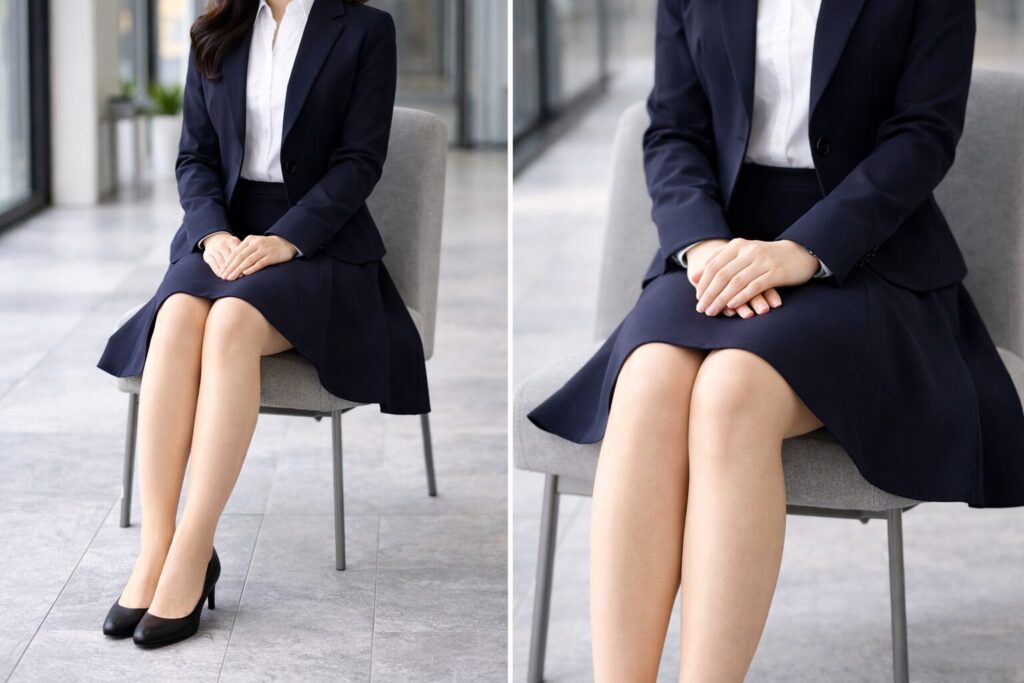 フレアスカートの座り方と所作