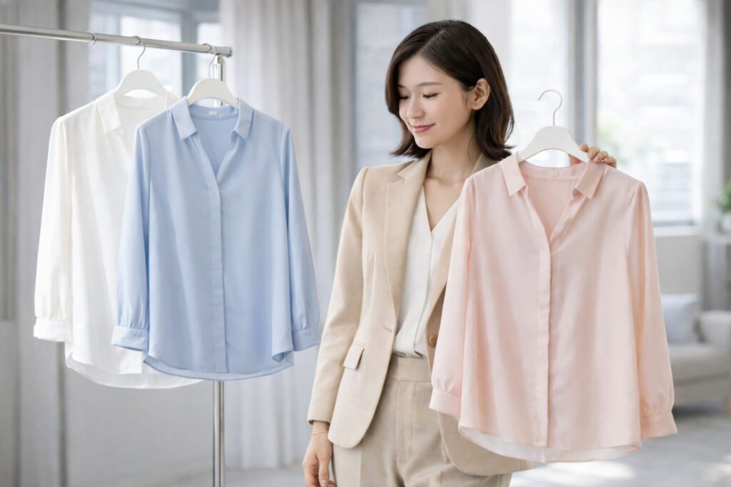 ブラウスの色と合わせ方