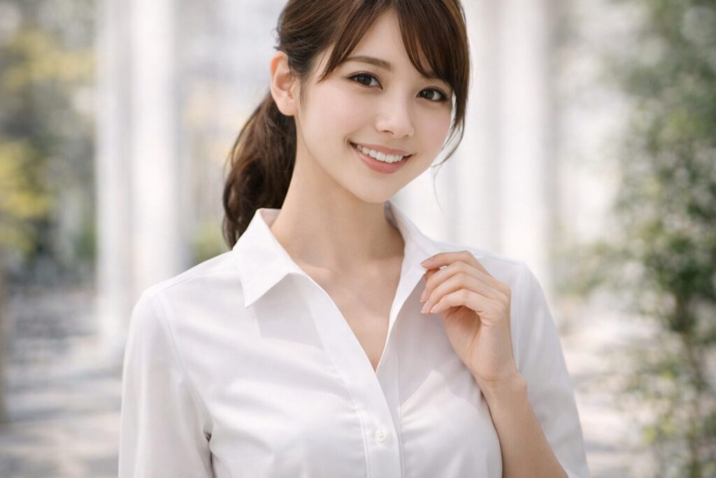 ブラウスはスキッパーも可