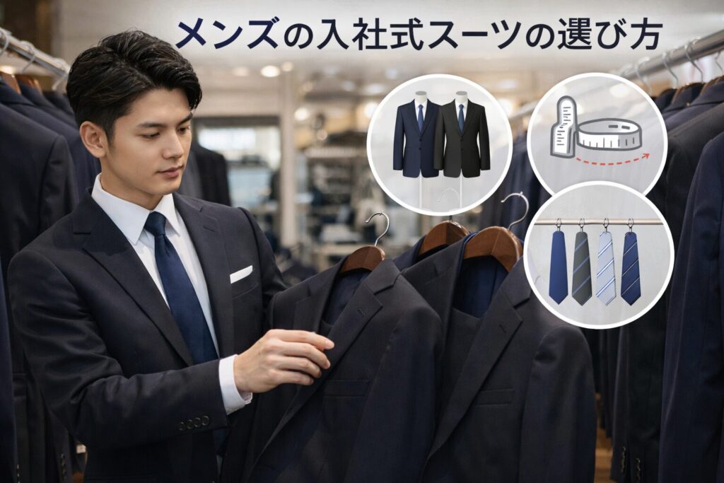 メンズの入社式スーツの選び方