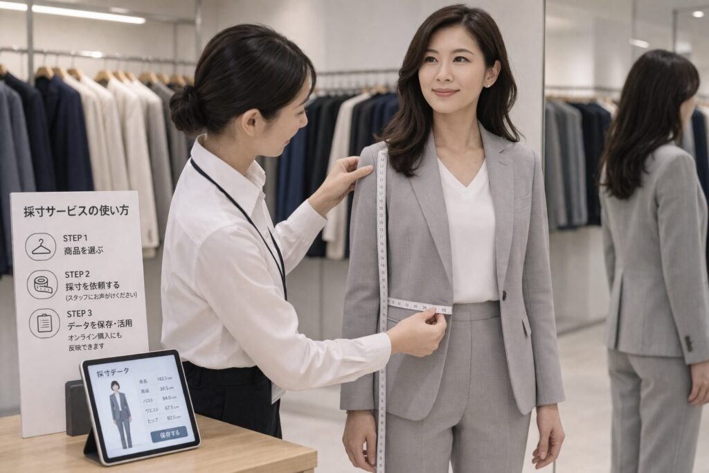 ユニクロの採寸対応店舗の使い方