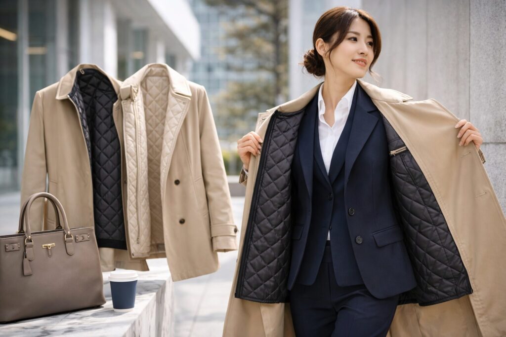 ライナー付きコートの便利さ