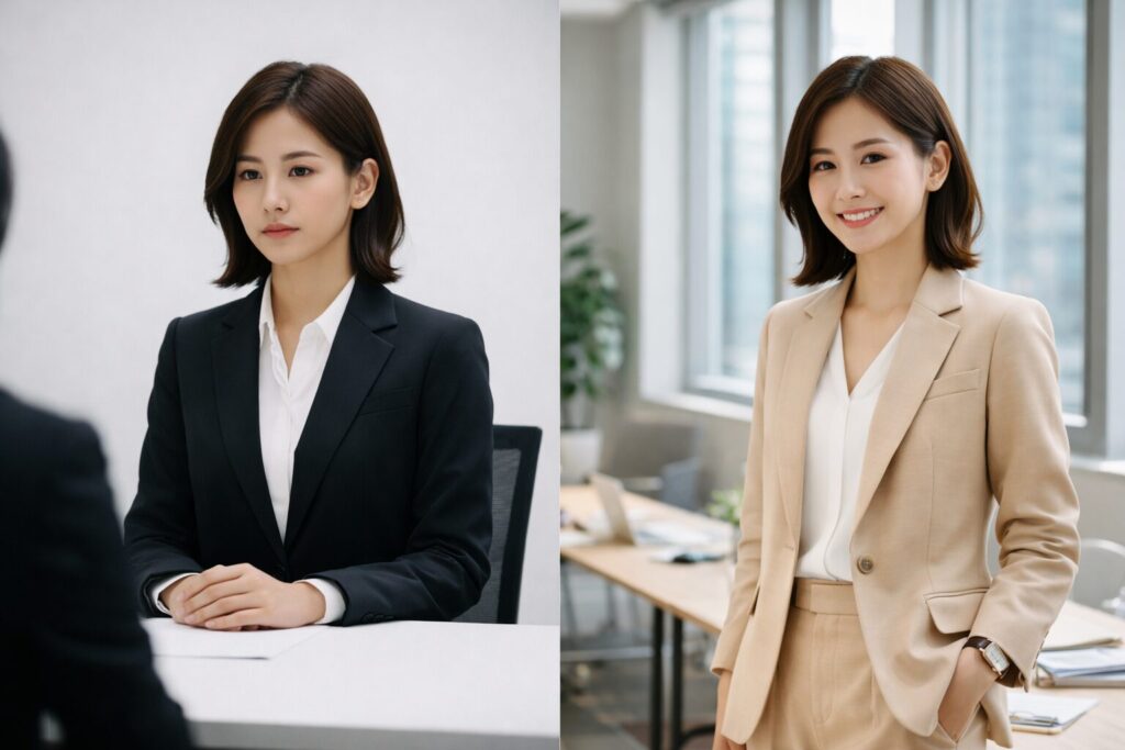 リクルートスーツとの違い