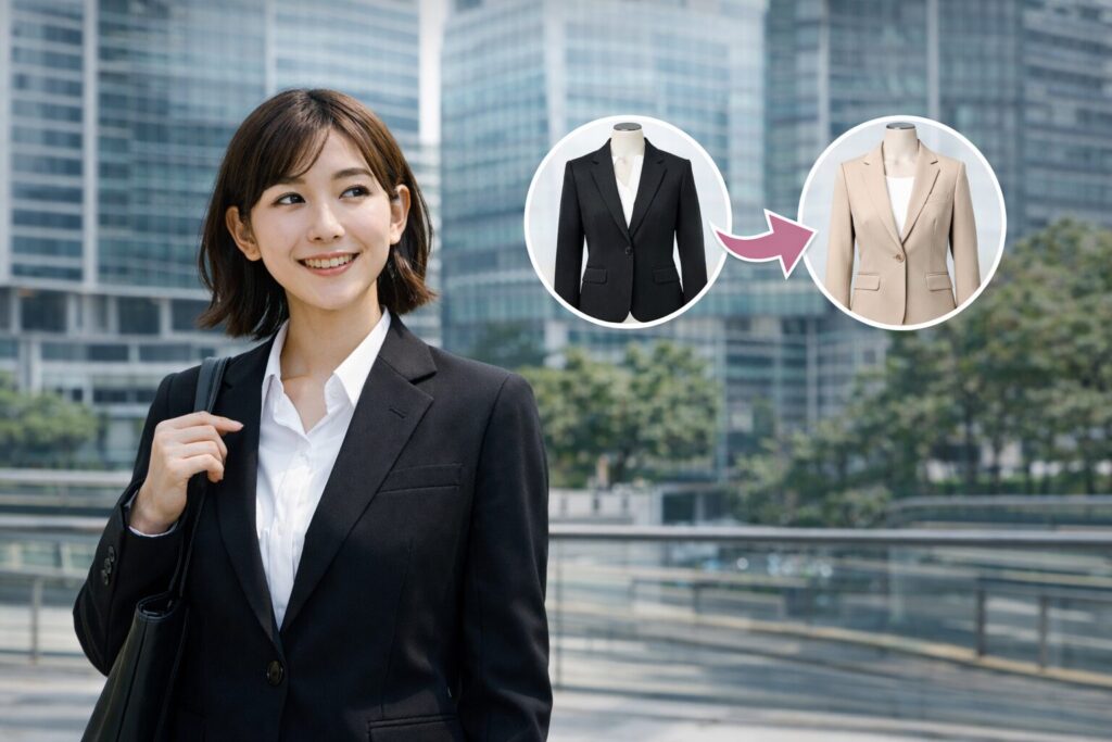 レディースの入社式スーツ