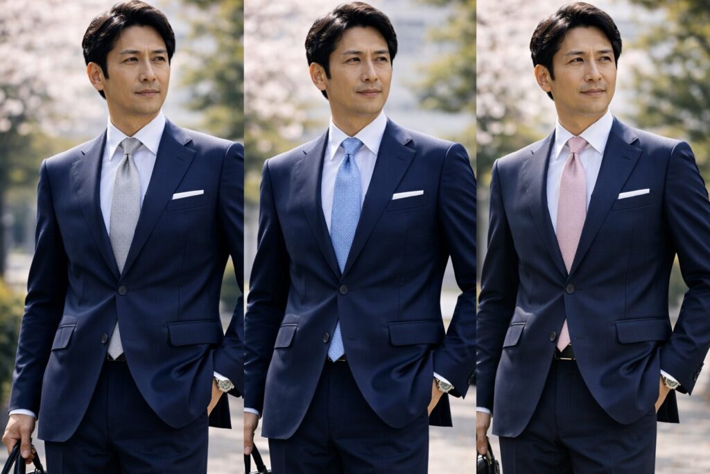 入学式スーツに合うネクタイの色
