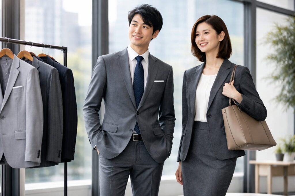 入社式のスーツでグレーを選ぶコツ