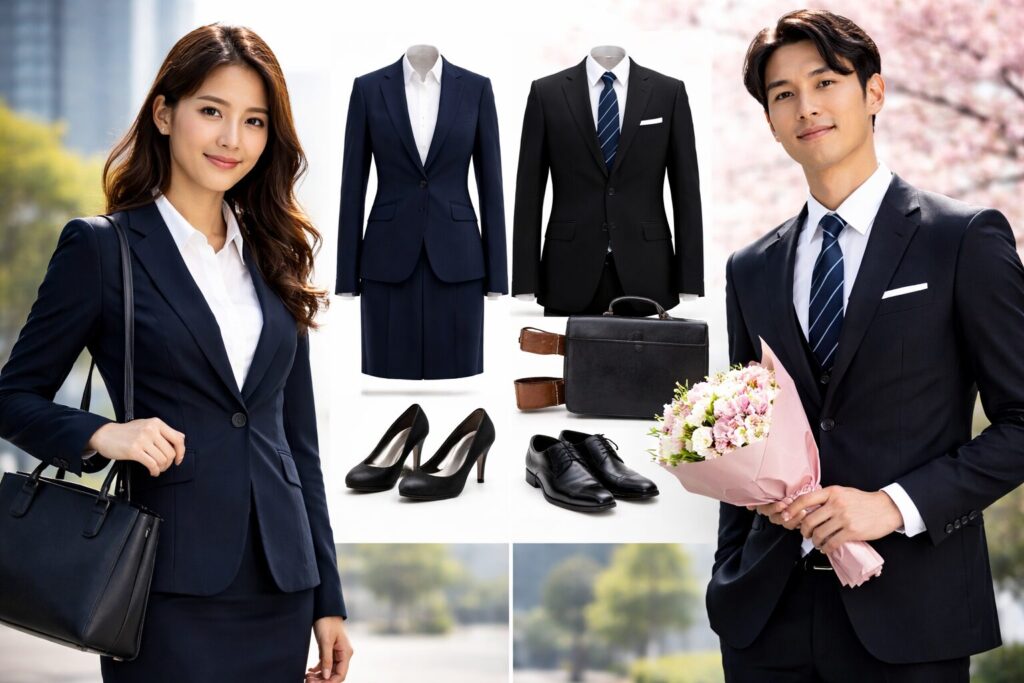 入社式スーツと就活スーツの違い