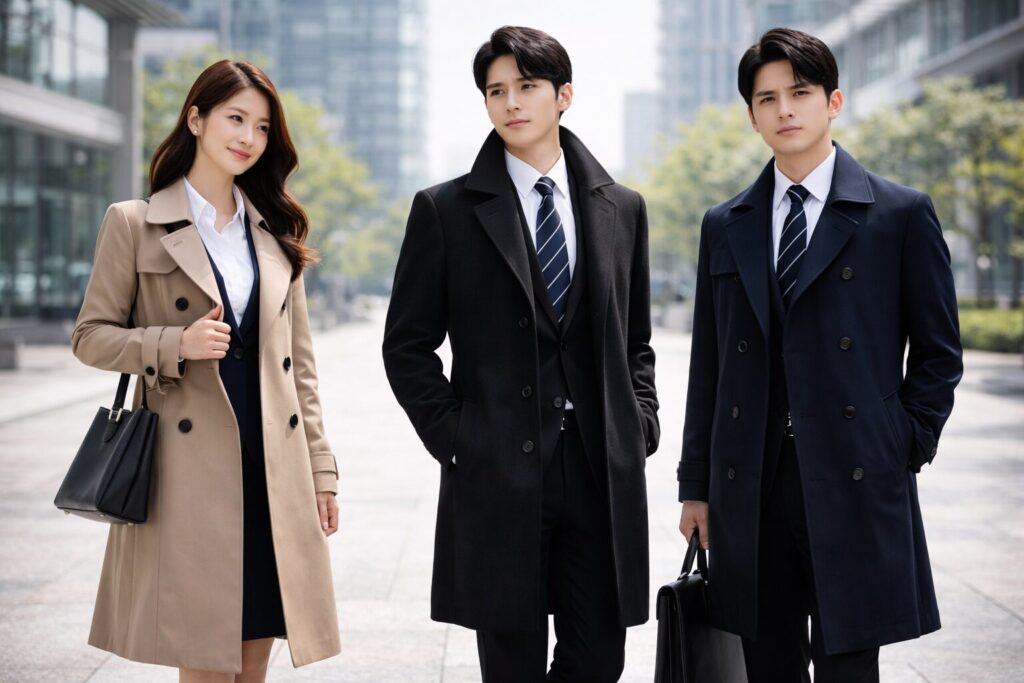 入社式スーツに合うコートの作法