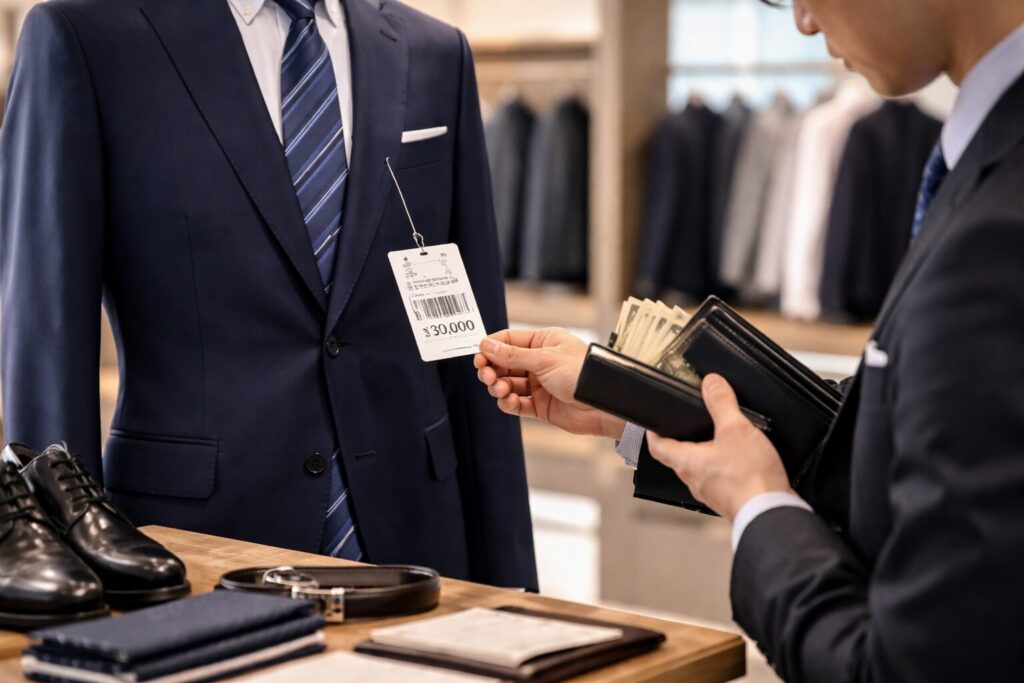 入社式スーツの相場を知る