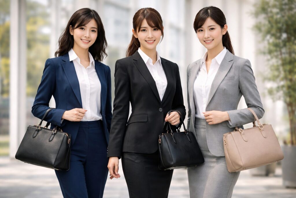 入社式スーツの色選び