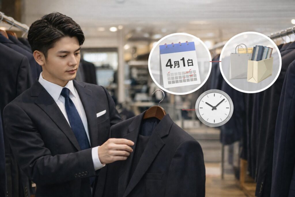 入社式スーツはいつ買うのが最適？