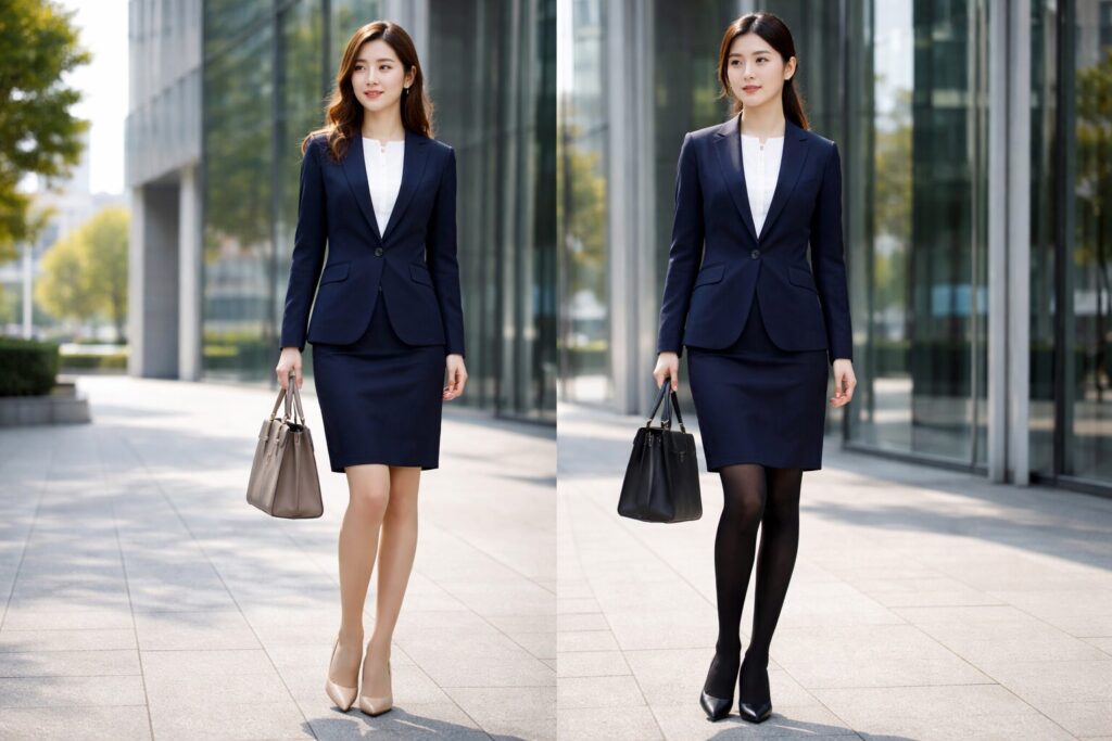 入社式スーツタイツどっちが正解