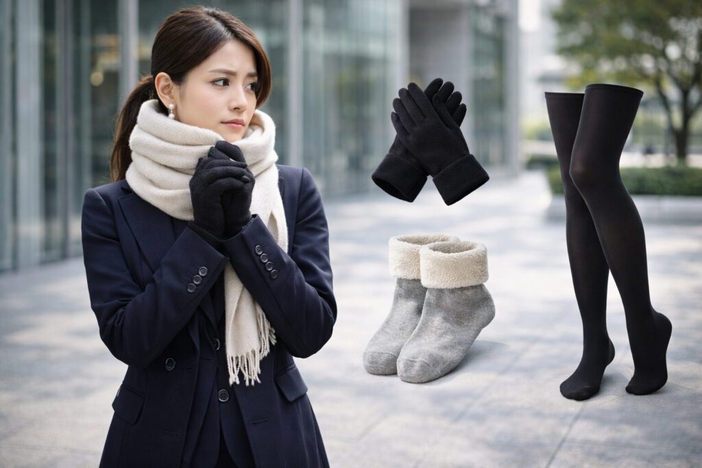 入社式スーツタイツ寒さ対策の方法