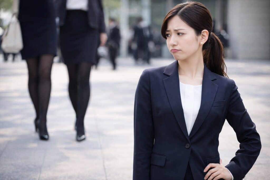 入社式スーツタイツ黒はNG理由