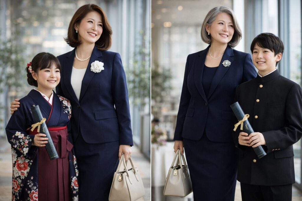 卒業式で品よく見せる