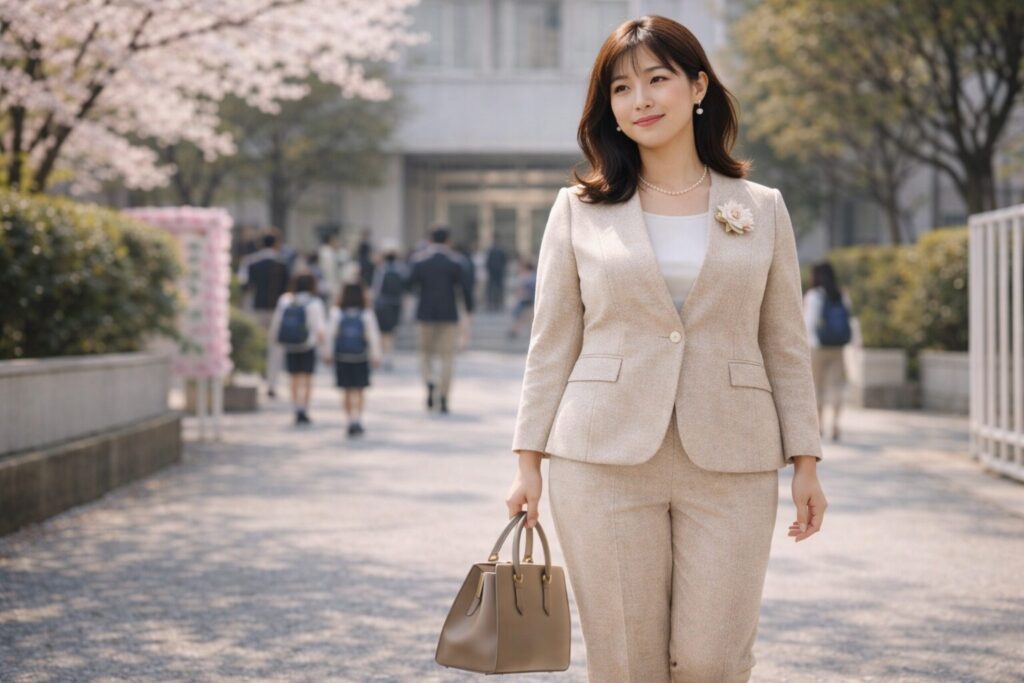 大きいサイズ入学式ママスーツ