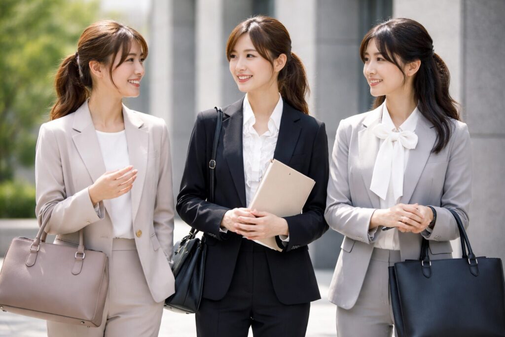 女性の入社式マナー確認