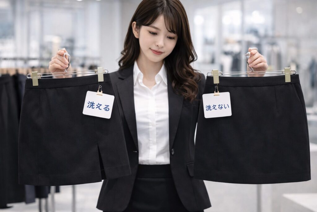 就活 スーツ スカート 洗える比較