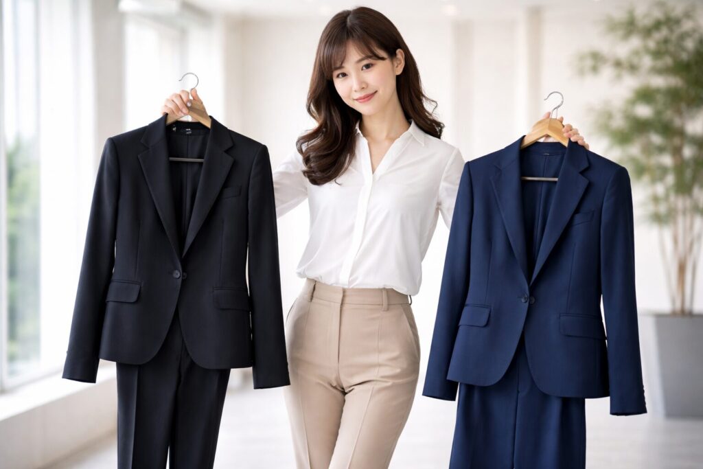 就活スーツでいいか確認