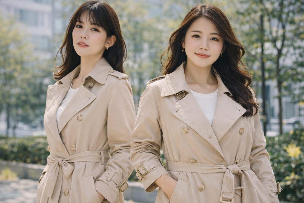 春コートしまむらトレンチ特徴