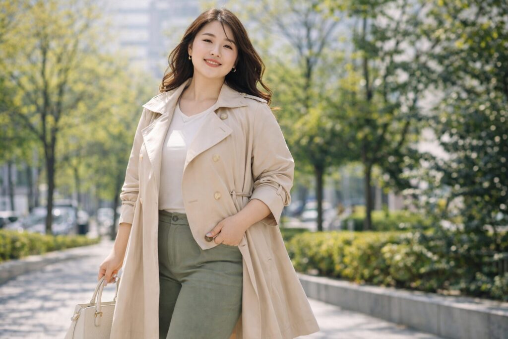 春コートしまむら大きいサイズ