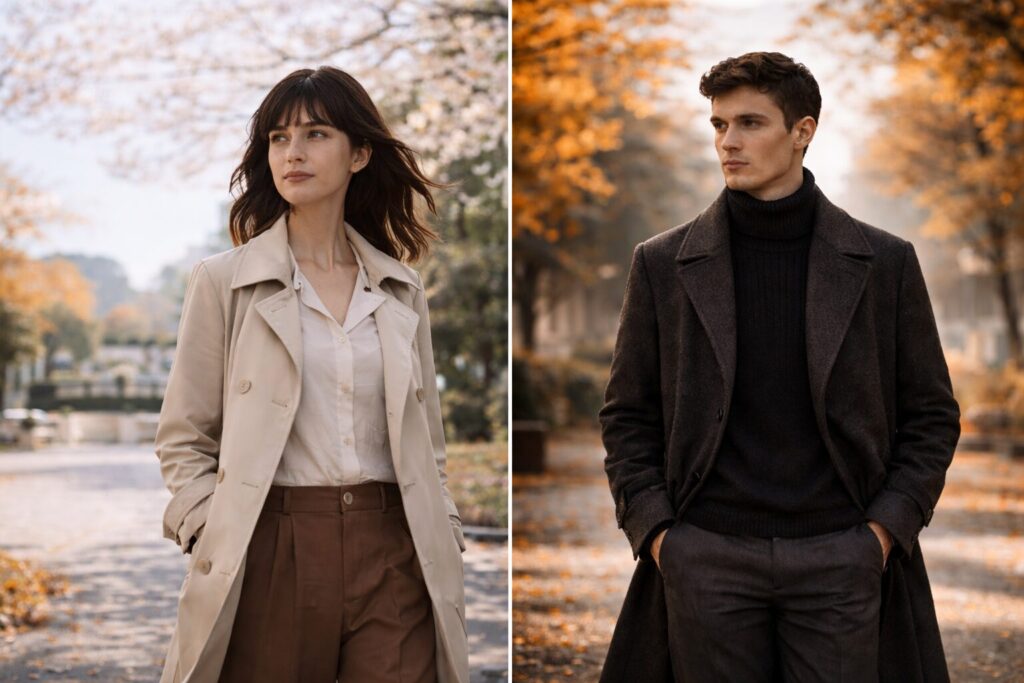 春コートと秋コート気温目安