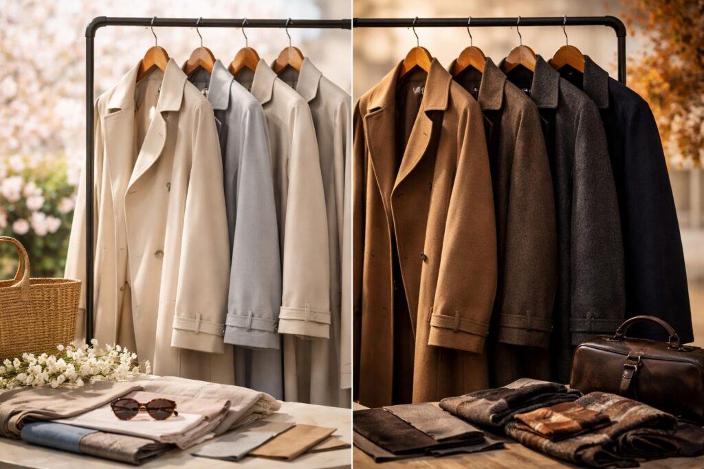 春コートと秋コート色の違い