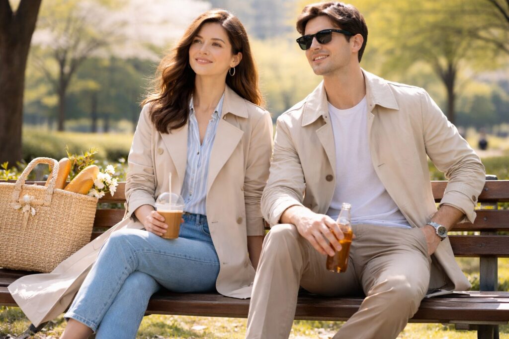 春コートはいつから4月の着方