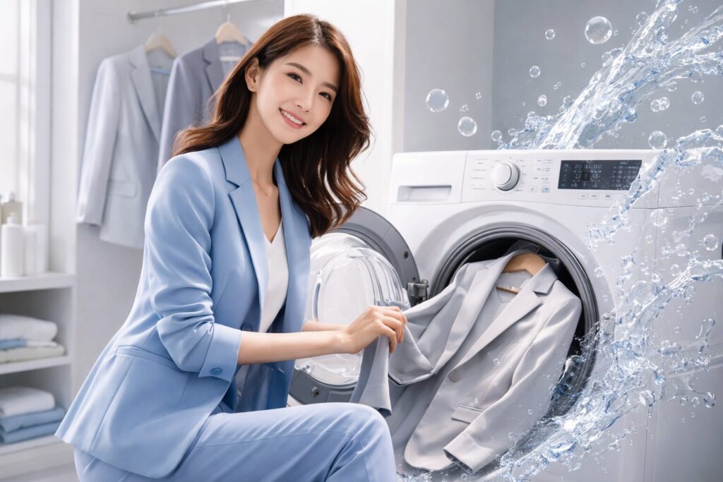 洗えるレディーススーツブランド