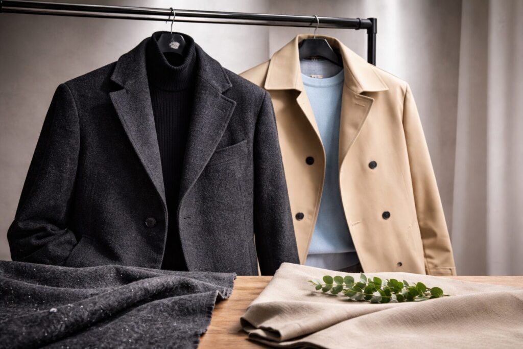 素材で見る冬物と春物の差