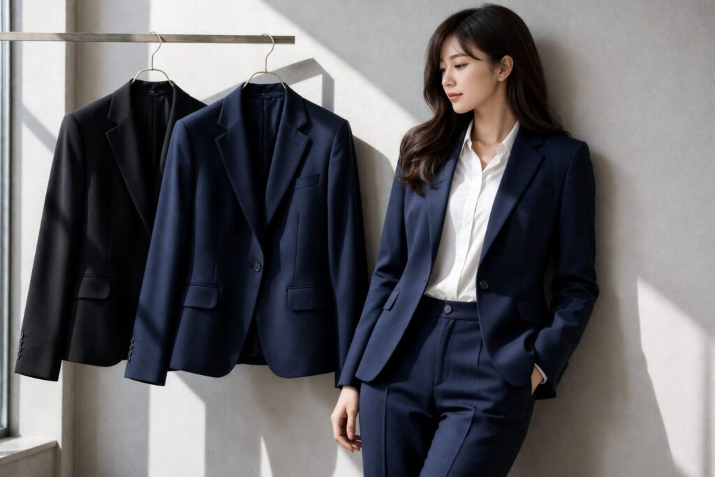 色は黒かネイビーが基本