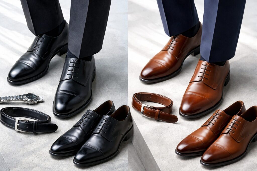 靴とベルトの合わせ方