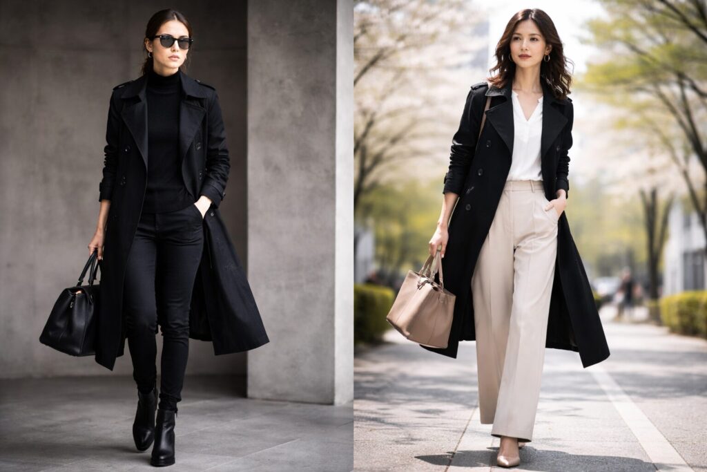 黒トレンチがダサい見えする原因