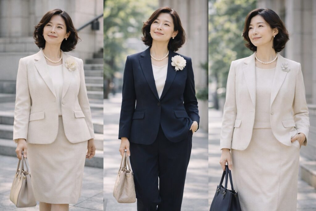 50代女性のセレモニースーツ