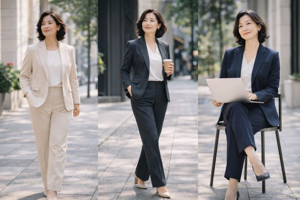 50代女性のパンツスーツ選び