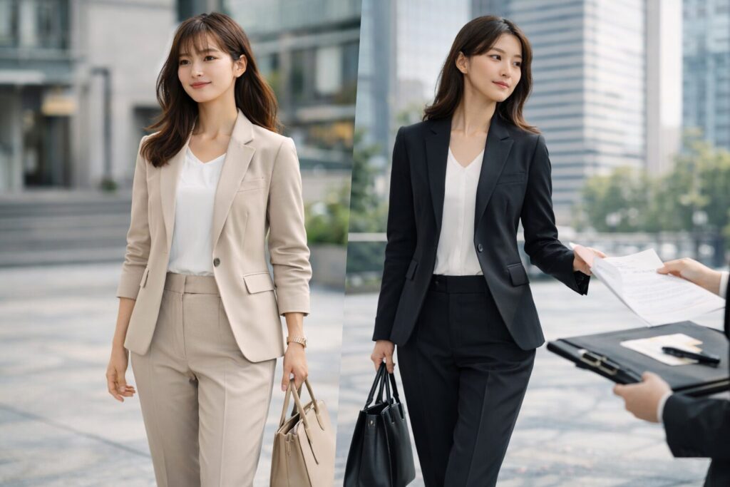 guとユニクロのスーツ比較レディース就活向け選び方