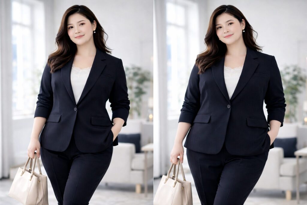 しまむらスーツレディース大きいサイズサイズ感比較