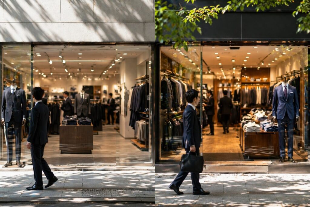 はるやまと青山の店舗差