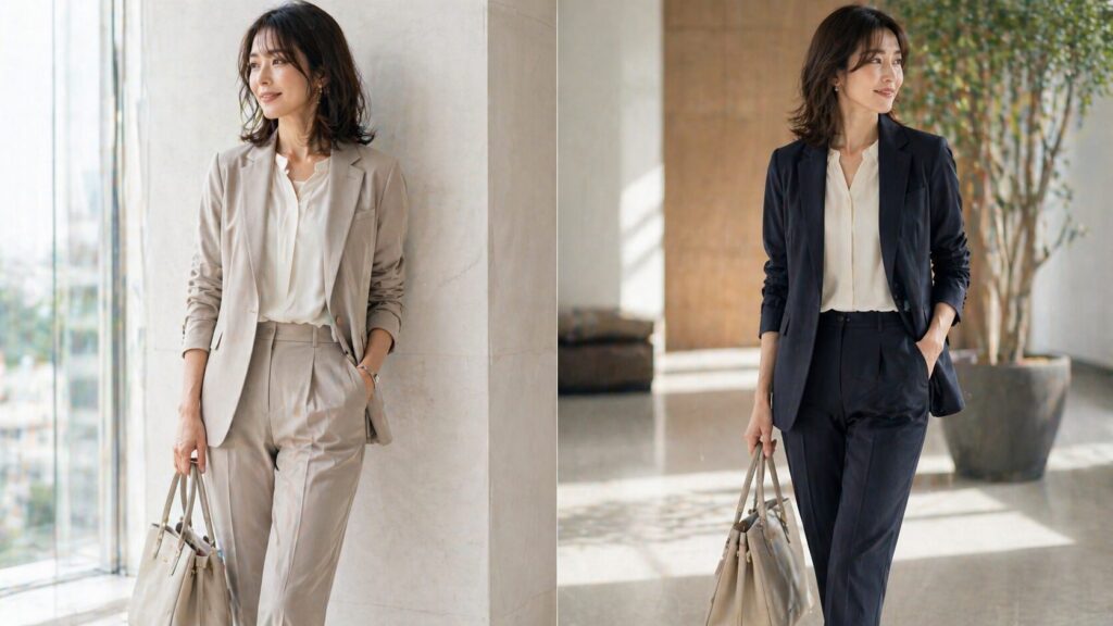 カジュアルスーツレディースどこで買う30代40代