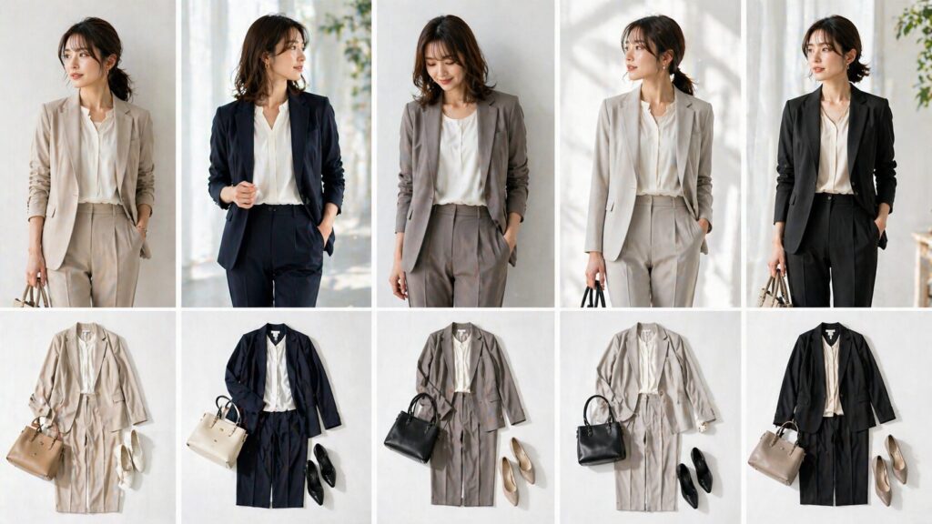 カジュアルスーツレディースどこで買うブランド比較