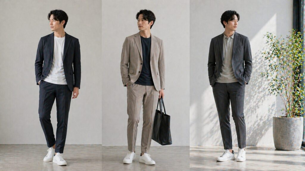 スニーカーコーデの合わせ方