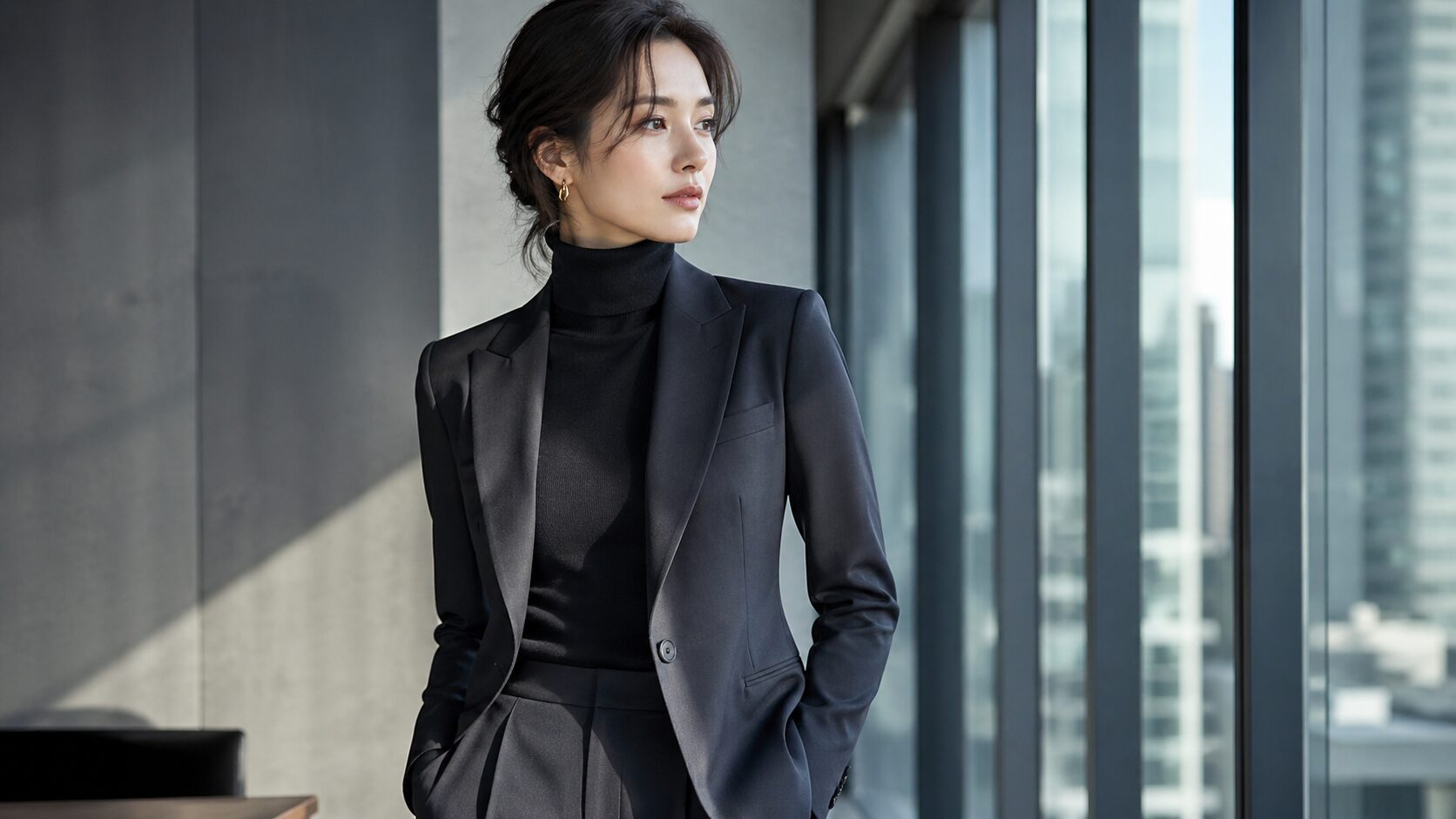 スーツにタートルネックを合わせる女性マナー完全解説