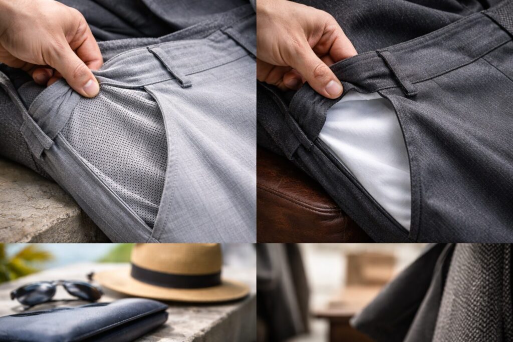 スーツの夏用と冬用の見分け方はズボンのポケットで分かる