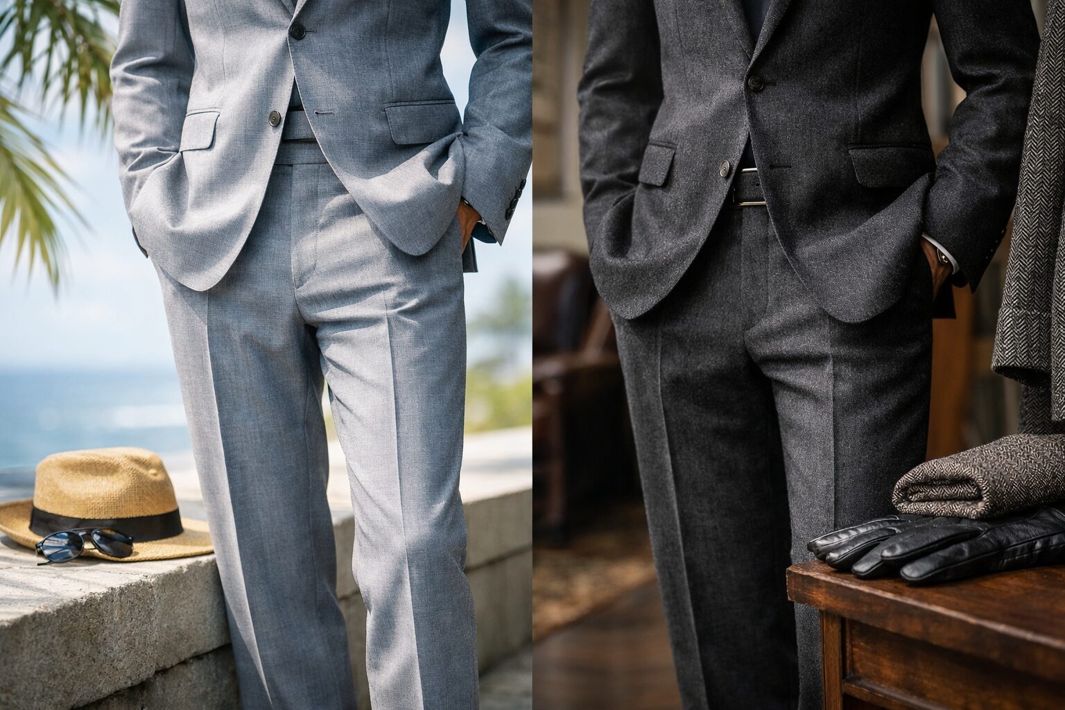 スーツの夏用と冬用の見分け方をズボン中心に徹底解説