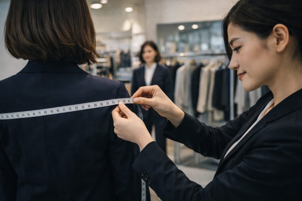 スーツレディース安い店舗サイズ選び方
