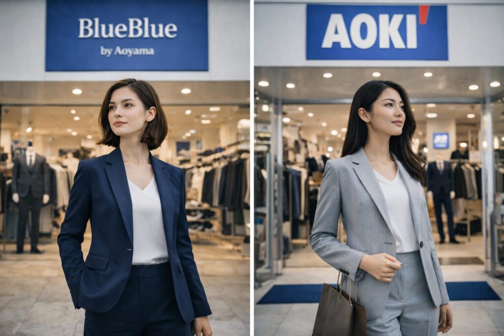 スーツレディース安い店舗青山AOKI