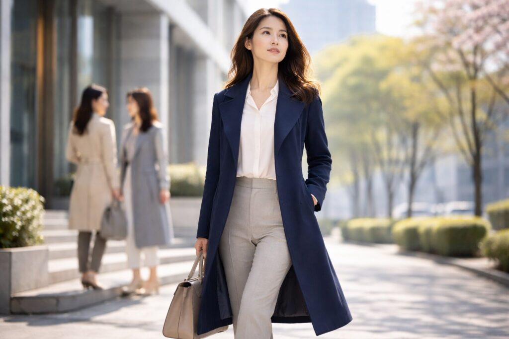 チェスターコートの上品見え