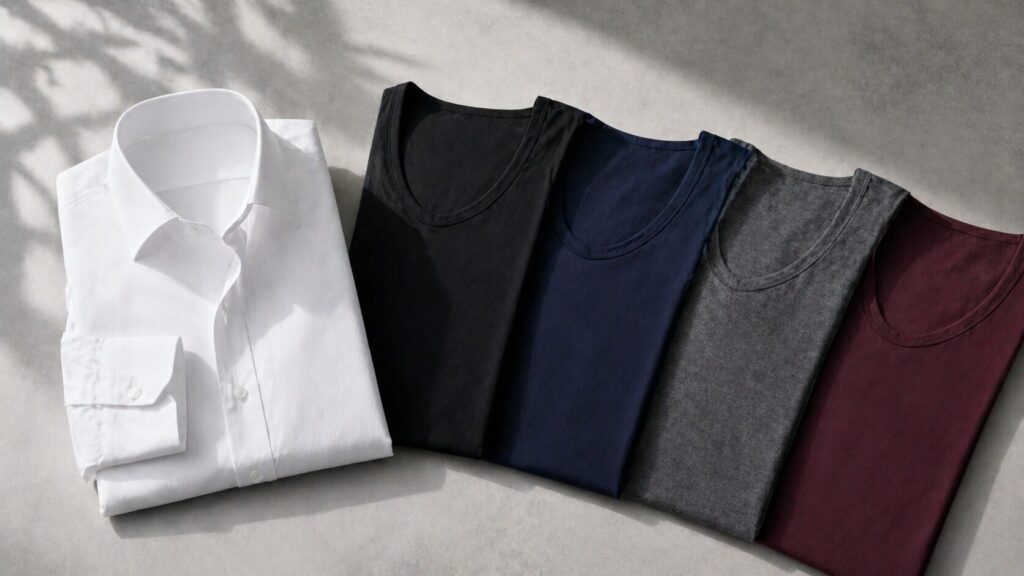 柄や濃色インナーが透けて見える例